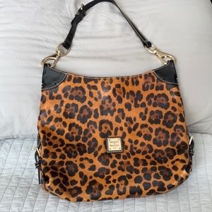 DOONEY AND BOURKE patent leather leopard bag